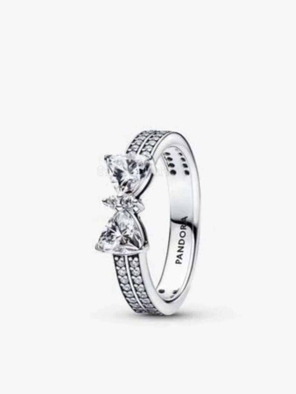Pandora Sparkling Bow Double Ring
